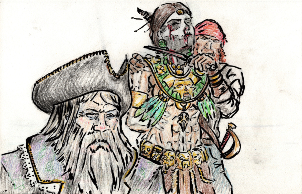 Croquis de la prise d’otage de Ratch’Keel par Gromdal